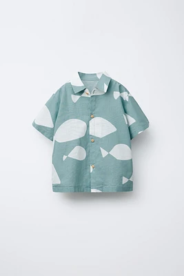 CHEMISE IMPRIMÉE POISSONS