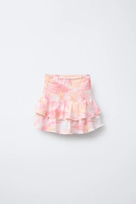 JUPE-SHORT TEXTURÉE PALMIERS