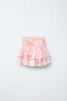 JUPE-SHORT TEXTURÉE PALMIERS