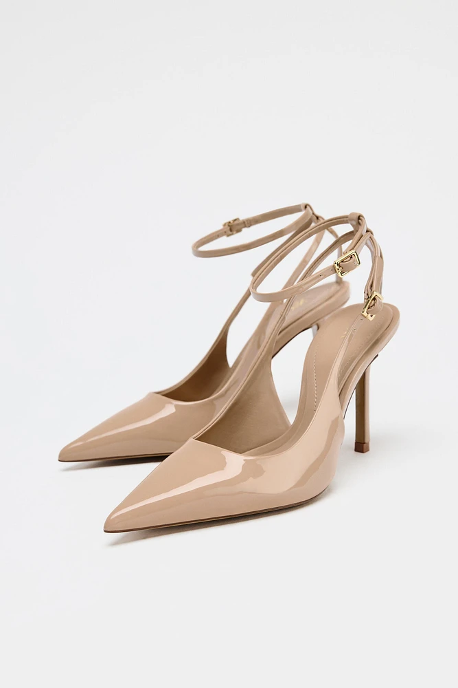 PATENT SLINGBACK HEELS