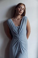 GEORGETTE DRAPED DRESS