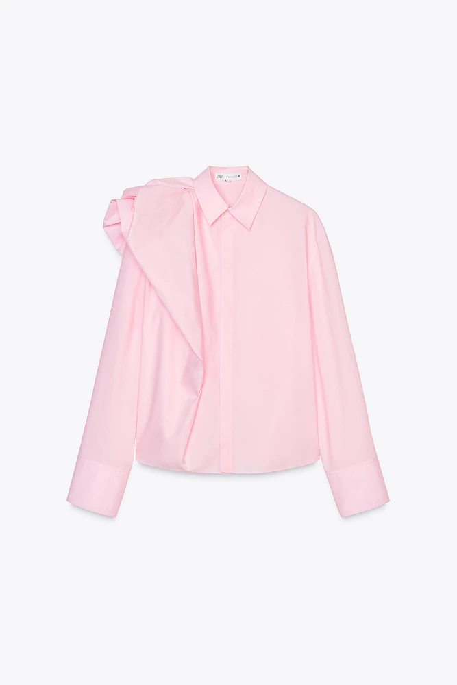 ZW COLLECTION POPLIN PUFFED SHOULDER SHIRT