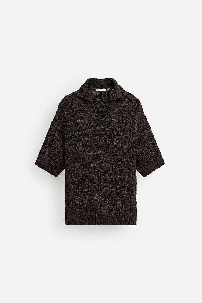 KNIT POLO SHIRT WITH CONTRAST TAPE