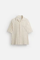 CHEMISE RAYURES TEXTURE VELOURS BOUCLÉ