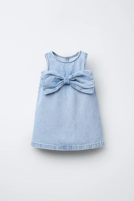 DENIM BOW DRESS