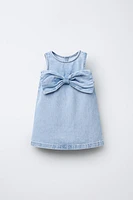 DENIM BOW DRESS