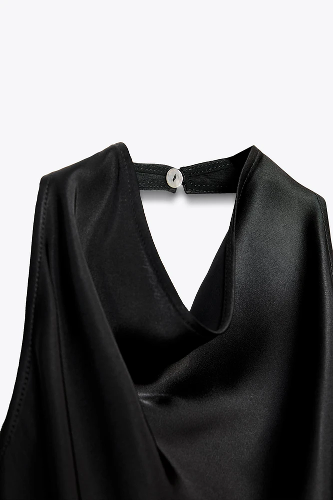 ZW COLLECTION SATIN HALTER TOP