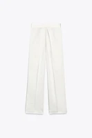 PANTALON SATINÉ TAILLE HAUTE PLIS