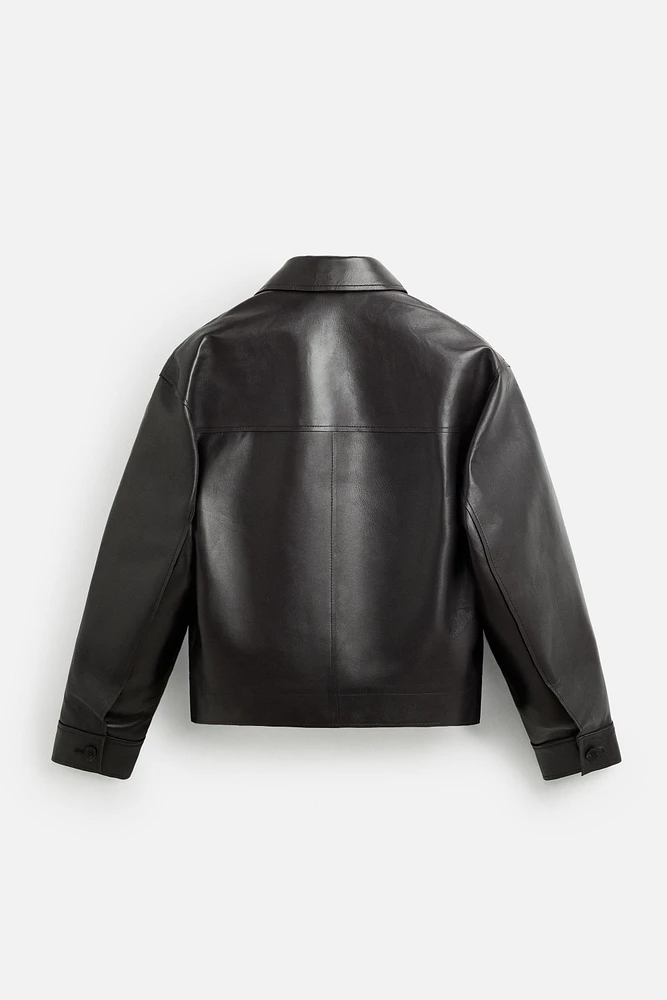 POCKET LEATHER JACKET