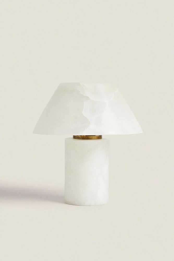 SMALL ALABASTER TABLE LAMP