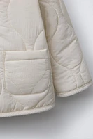 FLEECE LINED QUILTED JACKET