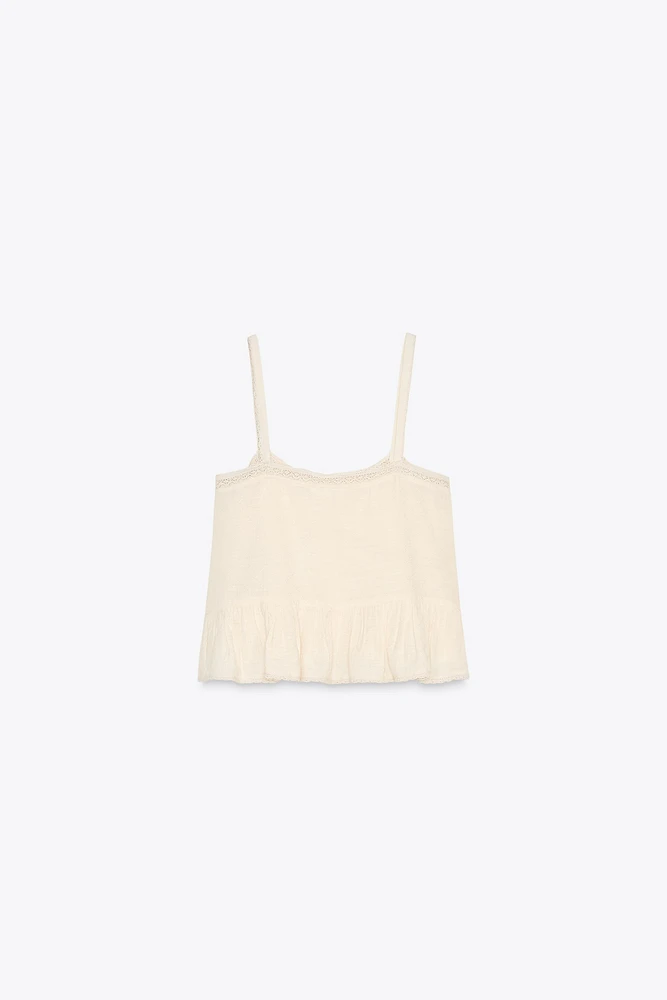 TOP DENTELLE BRODÉ