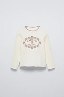 EMBROIDERED RIB T-SHIRT