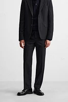 TEXTURED SUIT PANTS