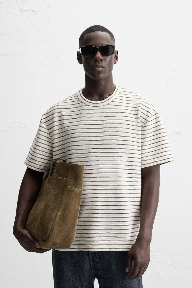 T-SHIRT JACQUARD RAYURES
