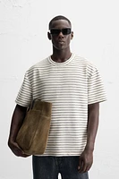 T-SHIRT JACQUARD RAYURES