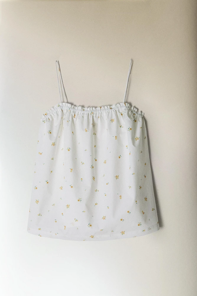 TOP COTON FLEURS