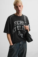 WASHED AMERICAN FOOTBALL T-SHIRT