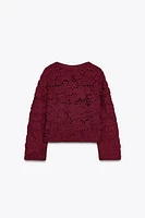 VESTE EN MAILLE MACRAMÉ