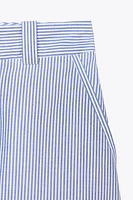 PANTALON JUPE-CULOTTE RAYURES BRODÉES