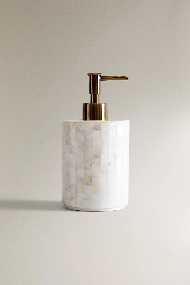 MOTHER-OF-PEARL-EFFECT SOAP DISPENSER