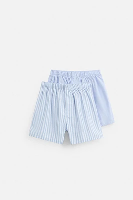 BOXER EN POPELINE COMBINÉ PACK 2