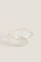 GLASS SALAD BOWL WITH RIM