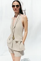 HALTER LINEN VEST
