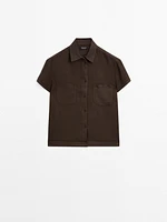 100% linen short sleeve shirt