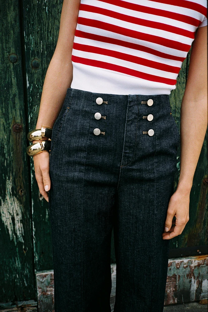 PANTALON JUPE-CULOTTE BOUTONS