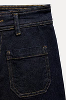 ZW COLLECTION HIGH WAIST WIDE LEG POCKET JEANS