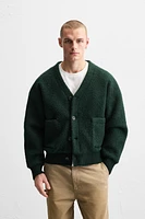 TEXTURED BOUCLÉ OVERSHIRT