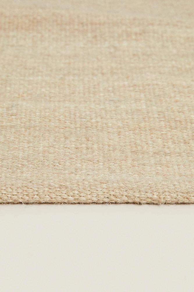 WOOL AND COTTON RUNNER RUG