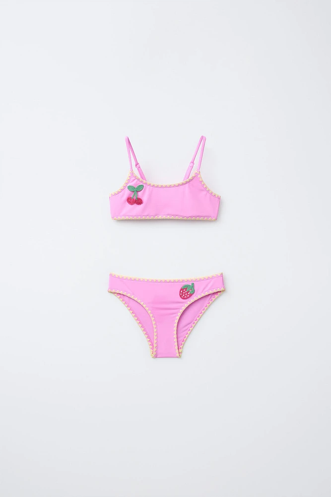 6-14 ANS/ BIKINI FRUITS AU CROCHET