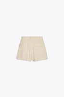 BERMUDA TAILLE HAUTE AVEC LIN