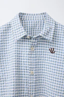 EMBROIDERED GINGHAM SHIRT