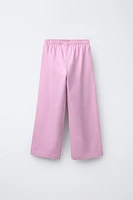 WIDE LEG HEAVY WEIGHT PLAIN PANTS