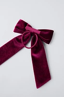 VELVET BOW SCRUNCHIE