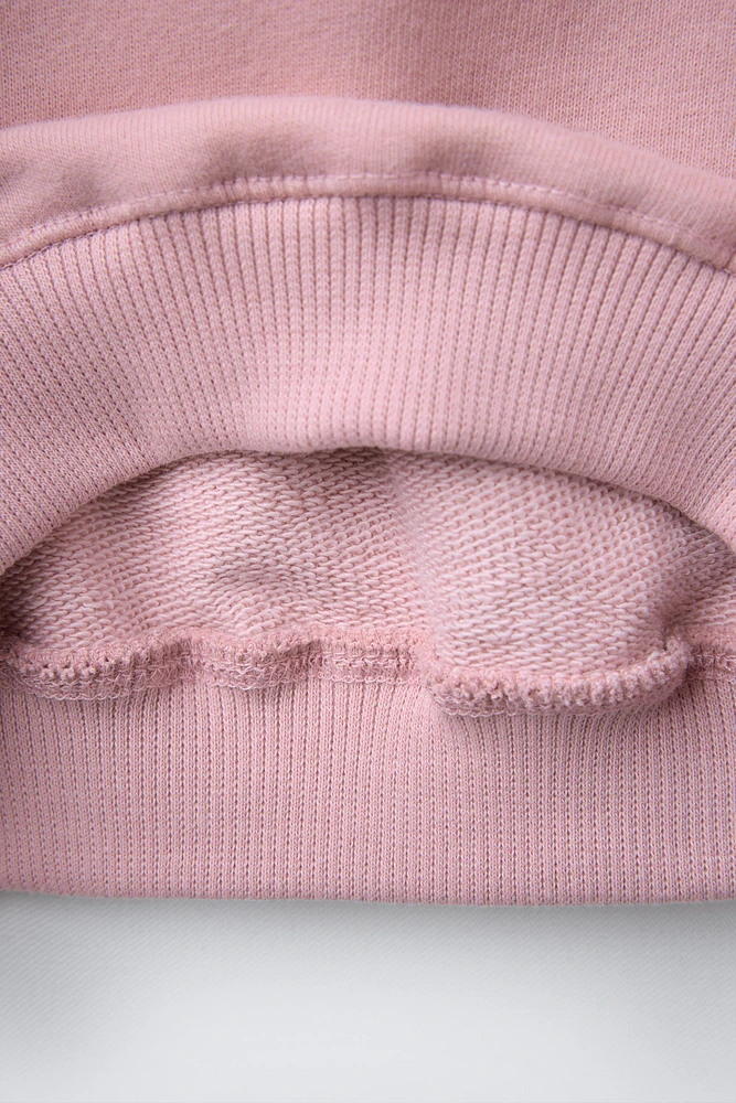 PLAIN SWEATSHIRT AND RIBBED LEGGINGS SET