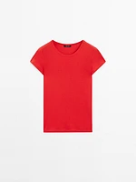 T-shirt à manches courtes en coton mélangé