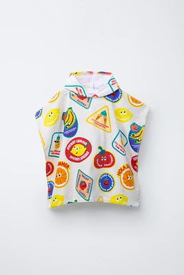 PONCHO SERVIETTE FRUITS