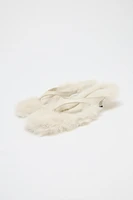 LIMITED EDITION FAUX FUR LEATHER HEELED SANDALS