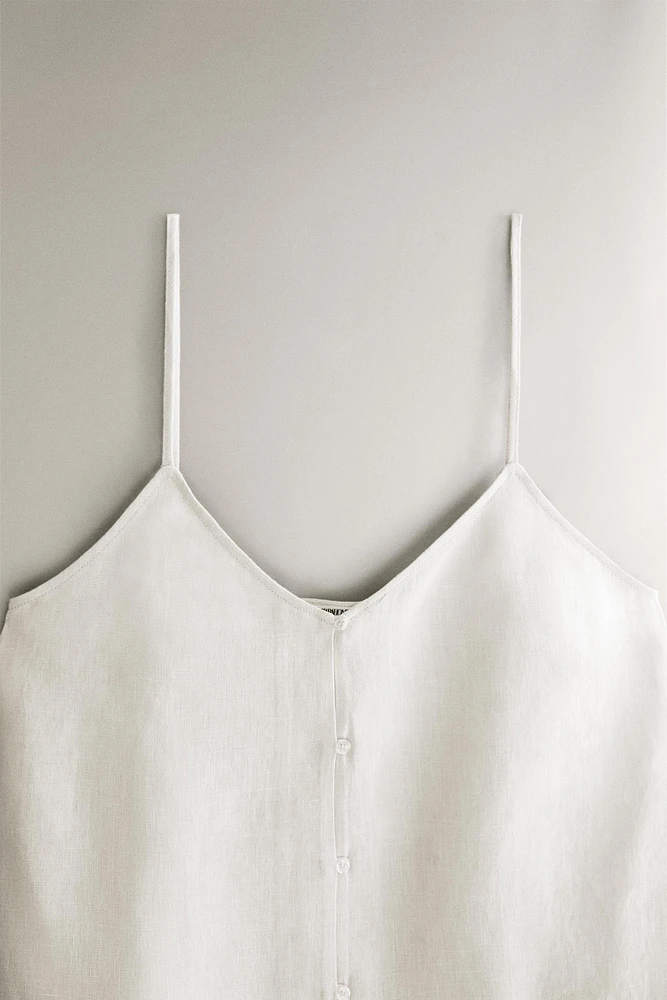 LINEN TOP WITH BUTTONS