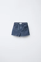 SHORT EN JEAN À RAYURES
