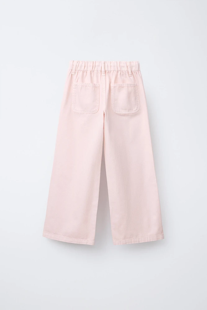 PANTALON FLUIDE À JAMBES LARGES