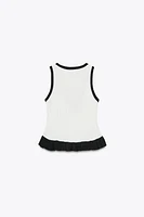 CONTRAST KNIT TOP