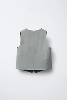 LINEN BLEND WAISTCOAT