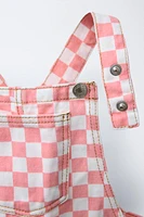 SALOPETTE LONGUE EN SERGE CARREAUX DAMIER