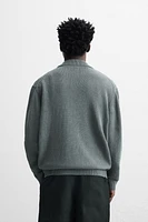 OPENWORK TEXTURED CARDIGAN