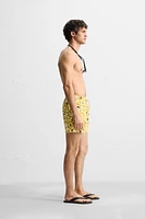 FLORAL PRINT REGULAR SWIM SHORTS